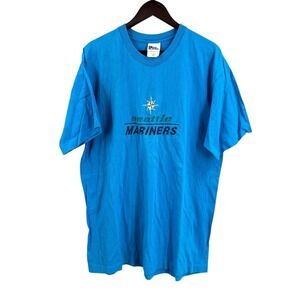 Vintage Seattle Mariners Pro Player T Shirt XL 1998 MLB Baseball Blue Tee‎